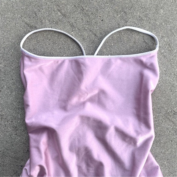 NEW Maryam Nassir Zadeh x J Crew Cross-Back One Piece Swimsuit Pink Size 2 $138 - Picture 3 of 13